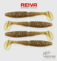 Reiva Zander Power Shad Gumihal 8cm 5 db/csomag - Barna Flitter