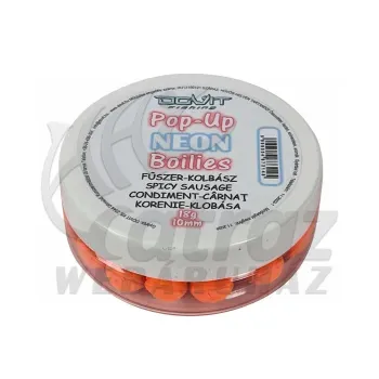 Dovit Pop-up NEON Boilies Fűszeres Kolbász 10mm - Dovit Pop-Up Csali