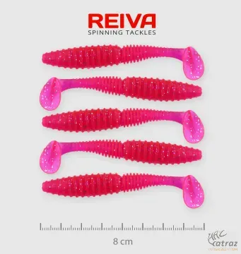 Reiva Zander Power Shad Gumihal 8cm 5 db/csomag - Pink Flitter