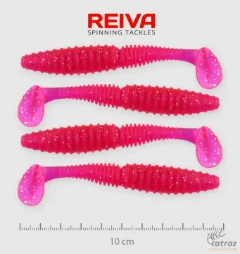 Reiva Zander Power Shad Gumihal 10cm 4 db/csomag - Pink Flitter