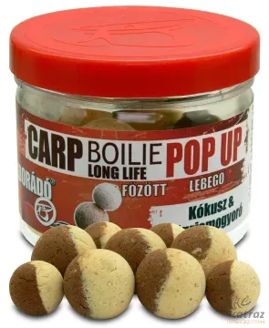 Haldorádó Carp Boilie Long Life Pop Up Kókusz + Tigrismogyoró - Haldorádó Főzött Csalizó Bojli