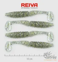 Reiva Zander Power Shad Gumihal 10cm 4 db/csomag - Ezüst Flitter