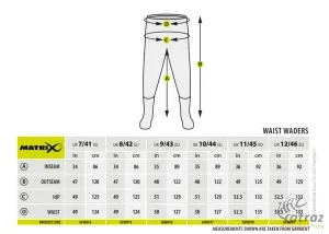 Matrix Lightweight Waist Wader Méret: 43 - Matrix Vízálló Csizma Nadrág