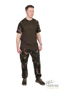 Fox Horgász Póló Méret: XL - Fox Khaki/Camou Outline T-Shirt