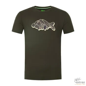 Korda Outline Tee Dark Olive - Oliva Korda Horgász Póló