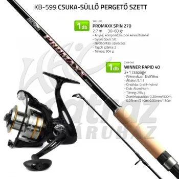 Nevis Csuka-Süllő Pergető Szett – Promaxx Spin 270 & Winner 4000