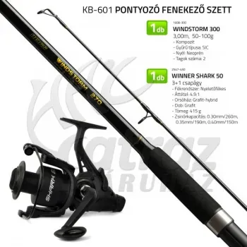 Nevis Pontyozó Fenekező Szett – Windstorm 3,00m & Winner Shark 5000