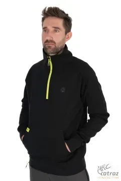 Matrix 1/4 Zip Sweat Black/Lime Méret: XL - Matrix Horgász Pulóver