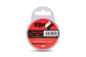 Fox Spomb Tapered Braided Leader 20-50lb Red - Fox Spomb Fonott Felvastagodó Előtétzsinór 0.20mm - 0.38mm Piros