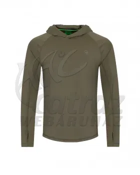 Korda UPF Hooded Top Dark Khaki – XL – UV Álló Póló