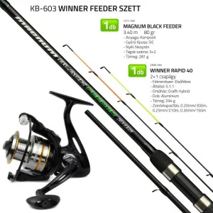 Nevis Winner Feeder Szett – Magnum Black 3,4m & Winner Rapid 4000